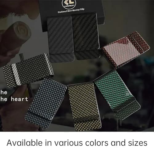 CL CARBONLIFE Carbon Fiber Money Clip Wallet 7cm x 3.8cm (2.8"x1.5") | RFID Blocking Slim Card Holder thumbnail 9