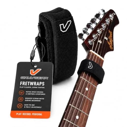 Gruv Gear Fret Wrap & Guitar Mute, Small Black | String Dampener for Acoustic, Electric & Bass thumbnail 1