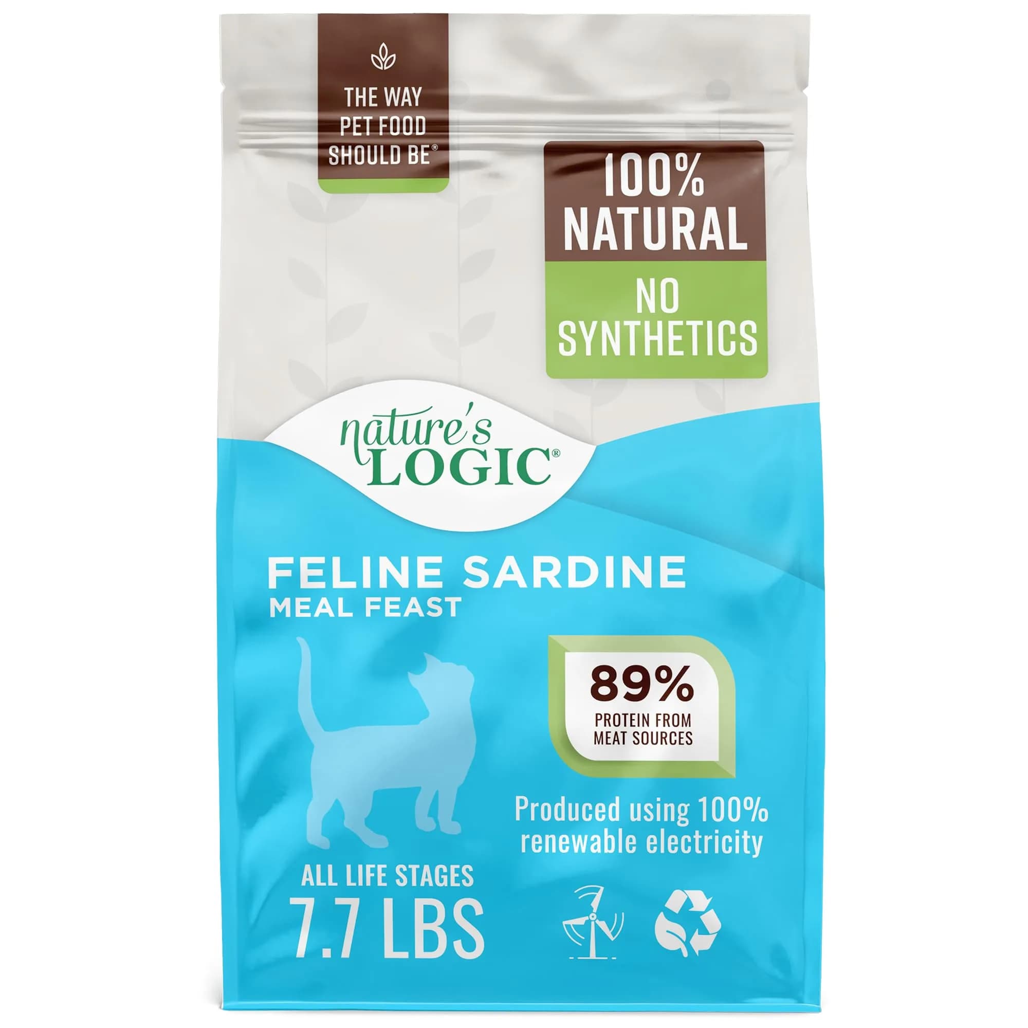 NATURE'S LOGIC Sardine Feline Meal Feast Dry Cat Food 7.7 lb | Complete & Natural Nutrition