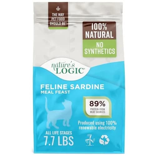 NATURE'S LOGIC Sardine Feline Meal Feast Dry Cat Food 7.7 lb | Complete & Natural Nutrition thumbnail 1