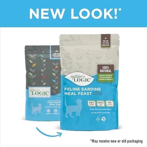 NATURE'S LOGIC Sardine Feline Meal Feast Dry Cat Food 7.7 lb | Complete & Natural Nutrition thumbnail 2