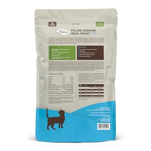 NATURE'S LOGIC Sardine Feline Meal Feast Dry Cat Food 7.7 lb | Complete & Natural Nutrition thumbnail 3