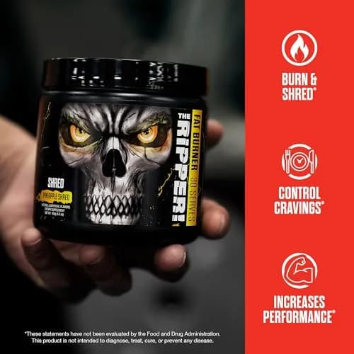 JNX SPORTS The Ripper Thermogenic Pre Workout Powder 5.3 Oz Pineapple | Fat burner & energy booster thumbnail 4