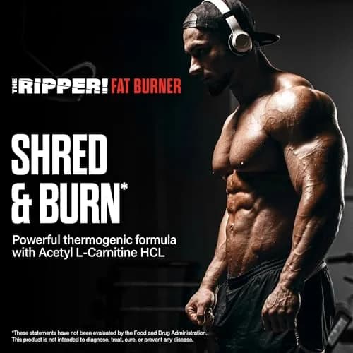 JNX SPORTS The Ripper Thermogenic Pre Workout Powder 5.3 Oz Pineapple | Fat burner & energy booster thumbnail 5