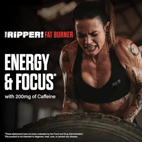 JNX SPORTS The Ripper Thermogenic Pre Workout Powder 5.3 Oz Pineapple | Fat burner & energy booster thumbnail 6