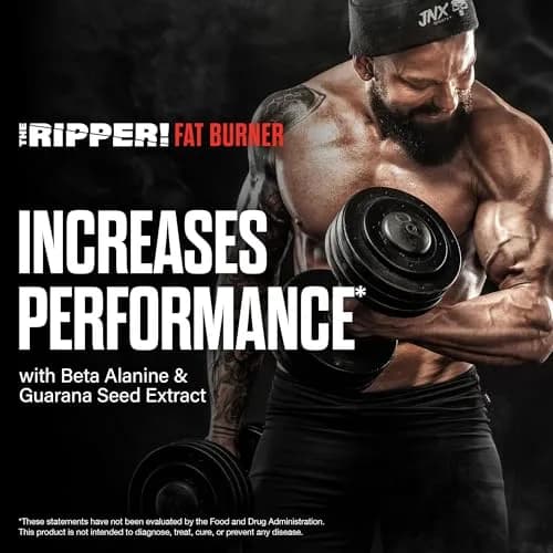 JNX SPORTS The Ripper Thermogenic Pre Workout Powder 5.3 Oz Pineapple | Fat burner & energy booster thumbnail 7