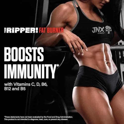 JNX SPORTS The Ripper Thermogenic Pre Workout Powder 5.3 Oz Pineapple | Fat burner & energy booster thumbnail 8