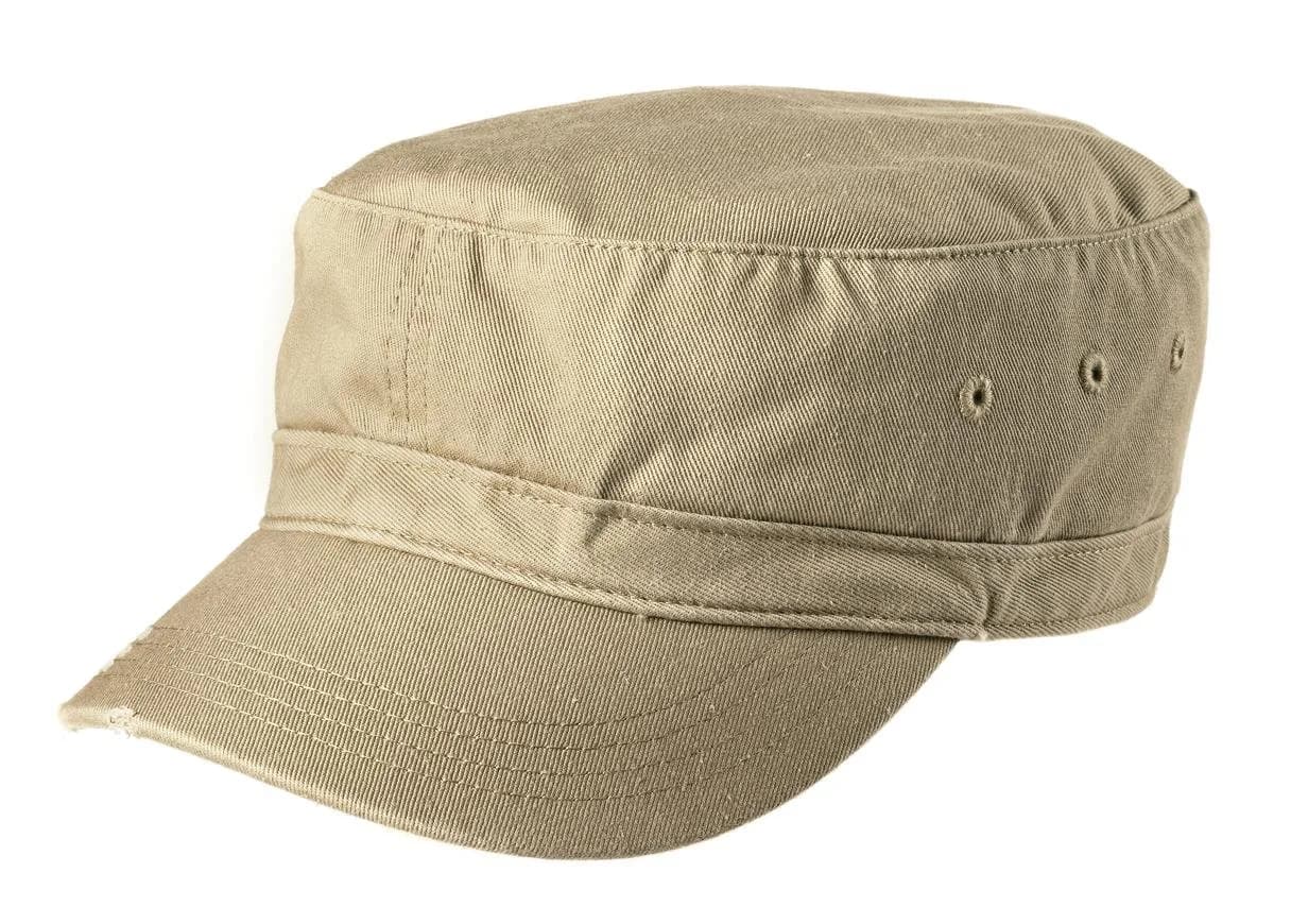 Joe's USA Ladies Military Style Distressed Cotton Twill Cap-Khaki | Lightweight, Adjustable, Summer Ready