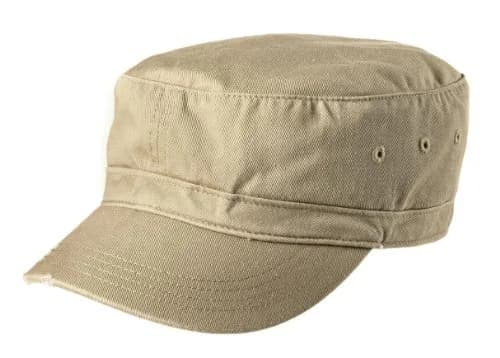 Joe's USA Ladies Military Style Distressed Cotton Twill Cap-Khaki | Lightweight, Adjustable, Summer Ready thumbnail 1