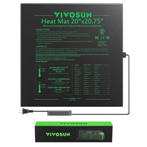 VIVOSUN Durable Waterproof Seedling Heat Mat 54cm x 52.7cm (20" x 20.75") | UL & MET-Certified Warm Hydroponic Heating Pad for Germination thumbnail 1
