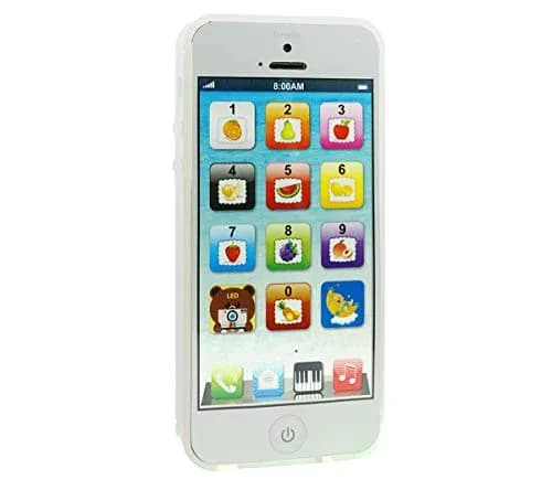 Cooplay White Smart Phone Toy Music Lullaby YPhone Touch Screen 12.5cm x 5.8cm | Educational music & language learning thumbnail 1