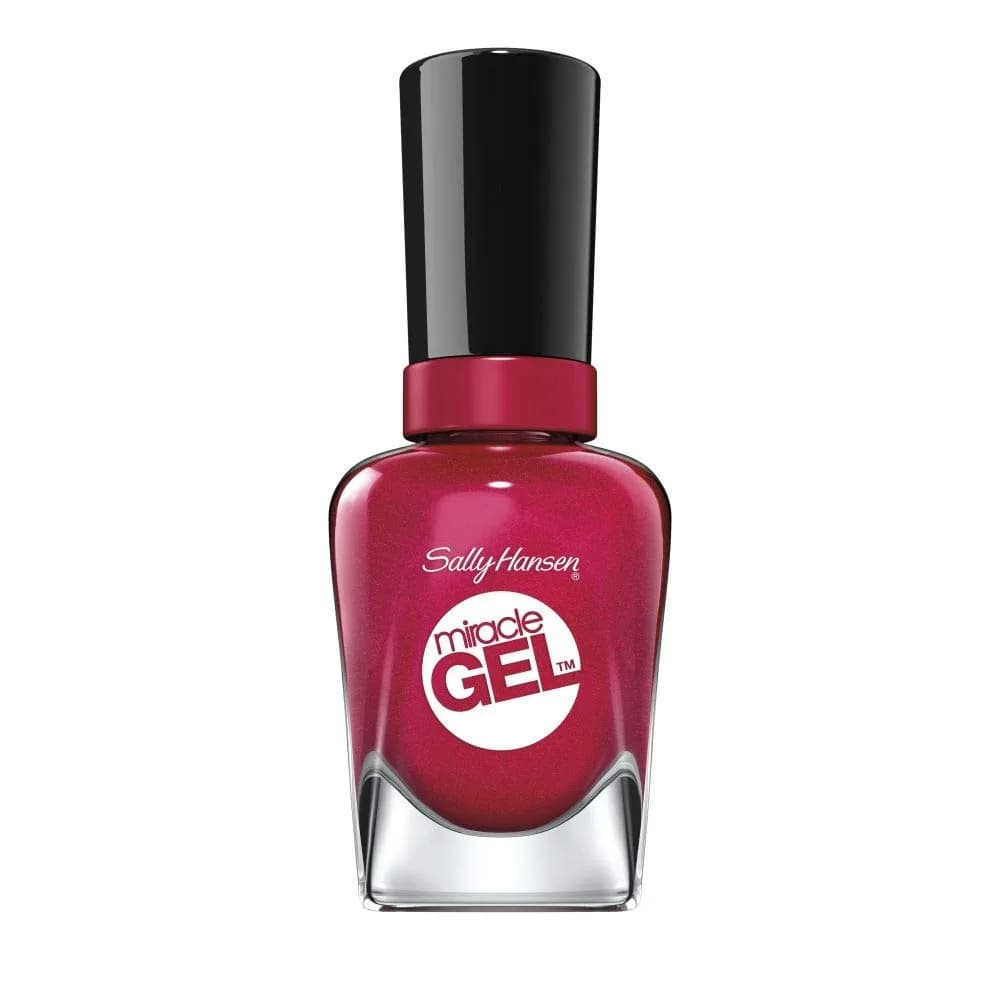 Sally Hansen Miracle Gel Nail Polish Bordeaux Glow | Gel-Like, No UV, 8-Day Chip-Resistant, Vegan (0.5 Fl Oz)
