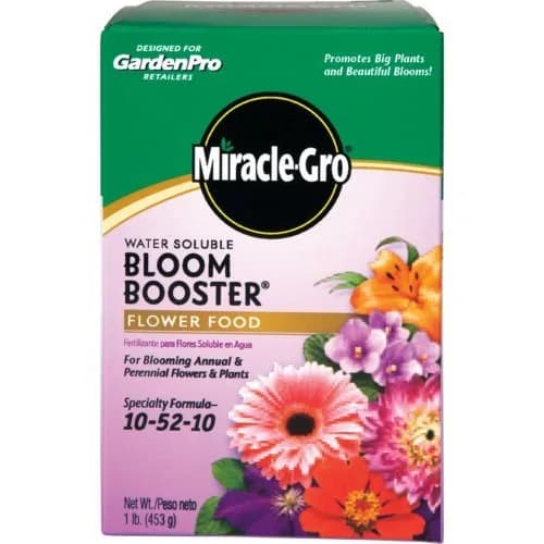 Miracle-Gro Water Soluble Bloom Booster Flower Food 10-52-10, 1.5 lb (680g) Pack of 5 | Promotes Blooms for All Flowering Plants