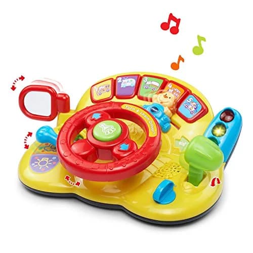 VTech Turn and Learn Driver Yellow 25cm (9.8" L) | Interactive Baby Toy with Sounds & Music thumbnail 2