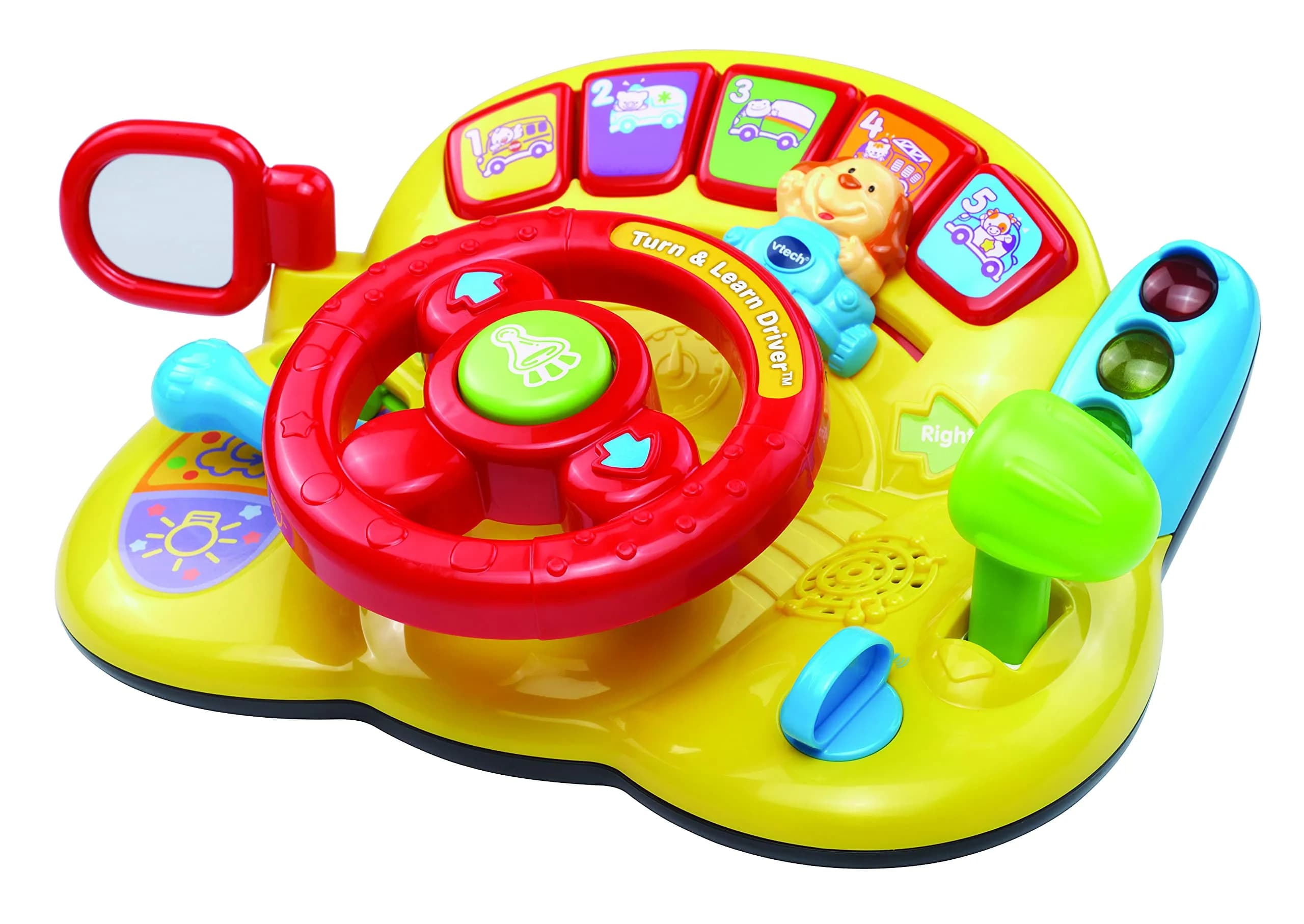 VTech Turn and Learn Driver Yellow 25cm (9.8" L) | Interactive Baby Toy with Sounds & Music - view 3