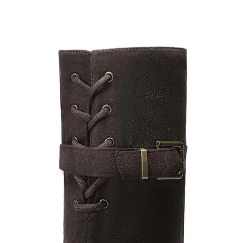 DREAM PAIRS Women's Over The Knee Flats Slouch Thigh Boots, Brown, Size 10 | Comfortable Flat Style for Cold Weather thumbnail 6
