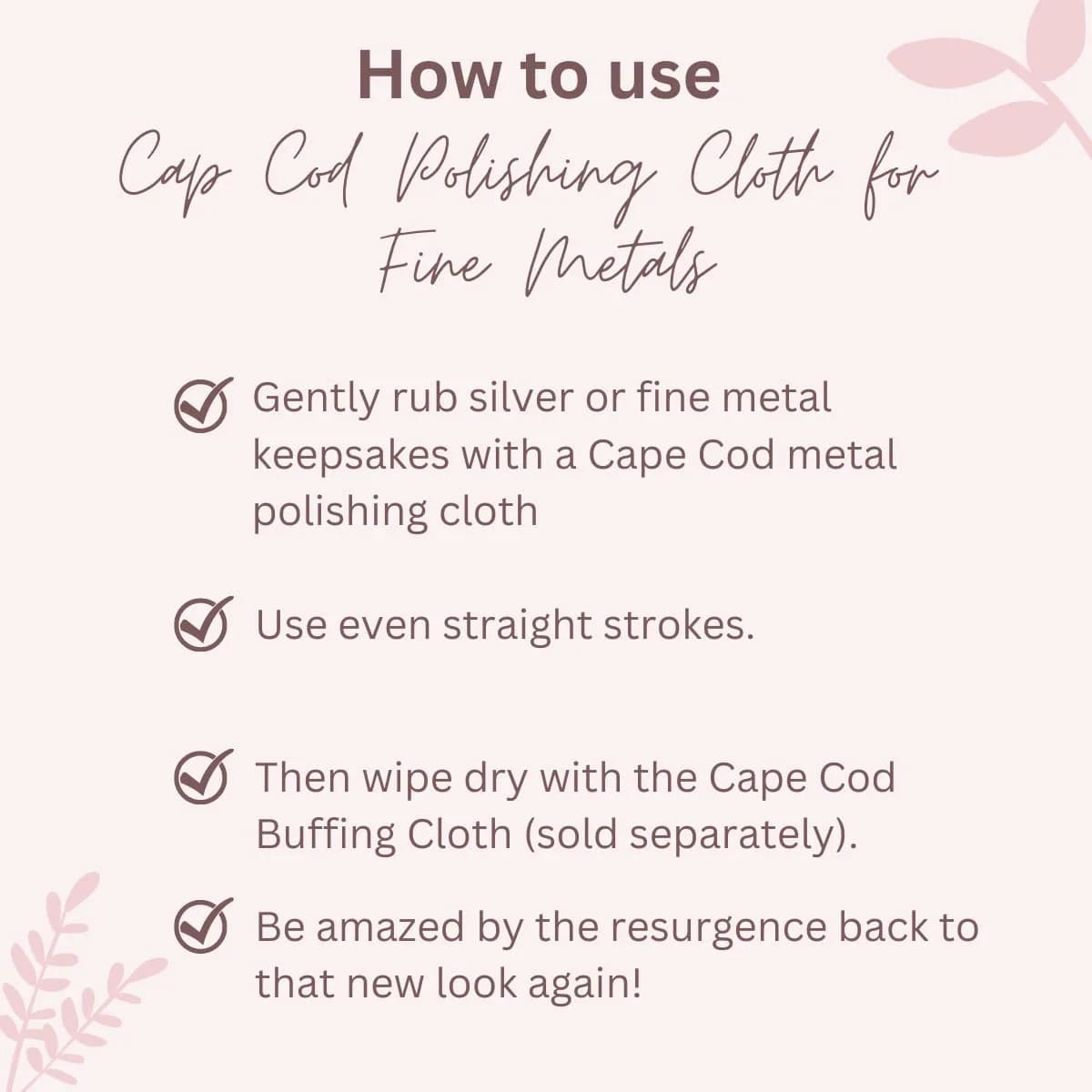 Cape Cod Silver Polishing Cloths for Fine Metals | 2 Cloths (4x6 Inch) | Tarnish Remover for Jewelry & Silverware - view 3