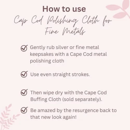 Cape Cod Silver Polishing Cloths for Fine Metals | 2 Cloths (4x6 Inch) | Tarnish Remover for Jewelry & Silverware thumbnail 3