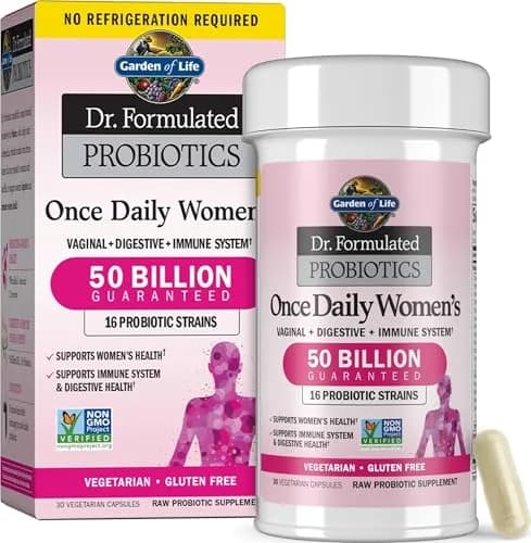Garden of Life Dr. Formulated Probiotics for Women 50 Billion CFU 30 Capsules | Supports Digestive, Vaginal & Immune Health thumbnail 1