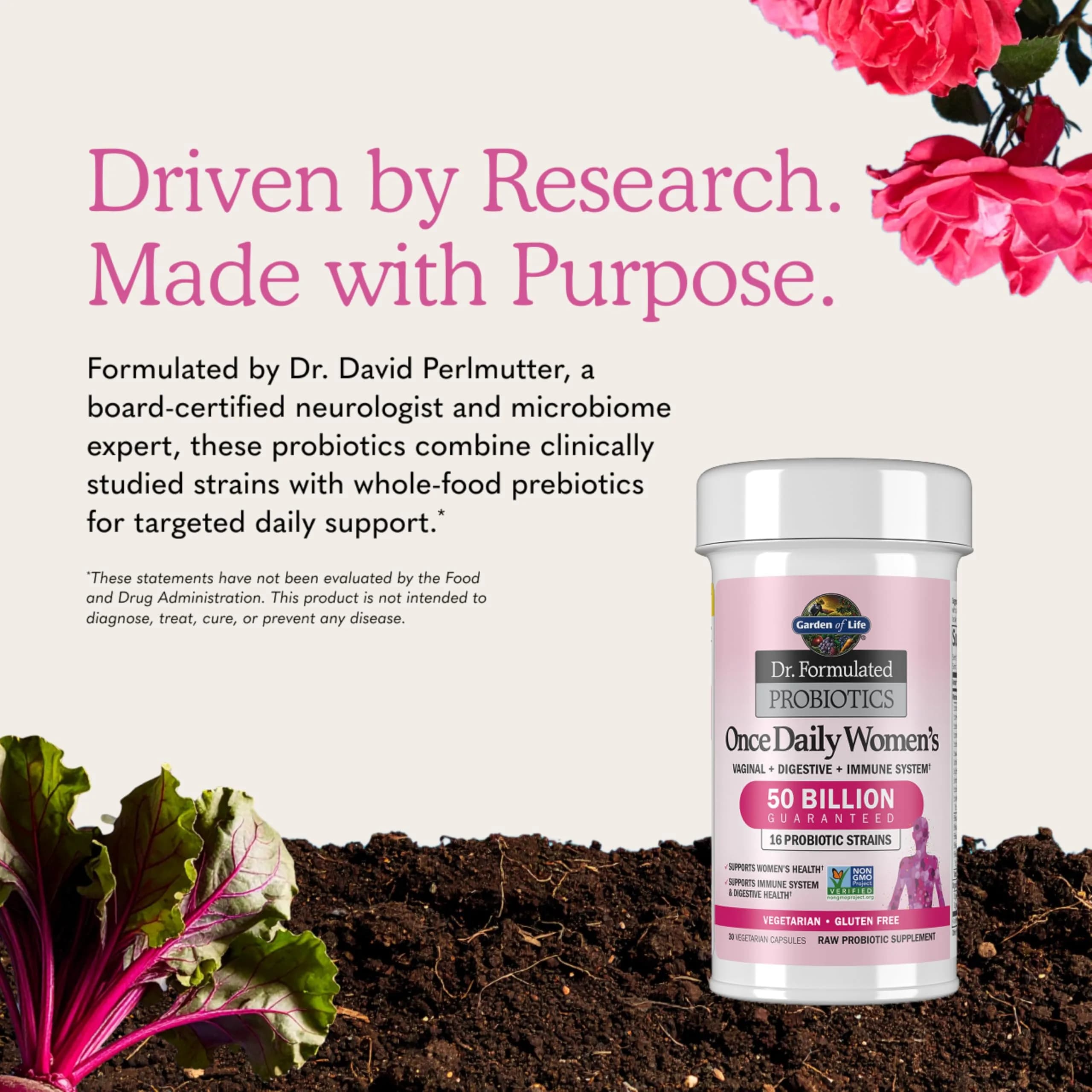 Garden of Life Dr. Formulated Probiotics for Women 50 Billion CFU 30 Capsules | Supports Digestive, Vaginal & Immune Health - view 6