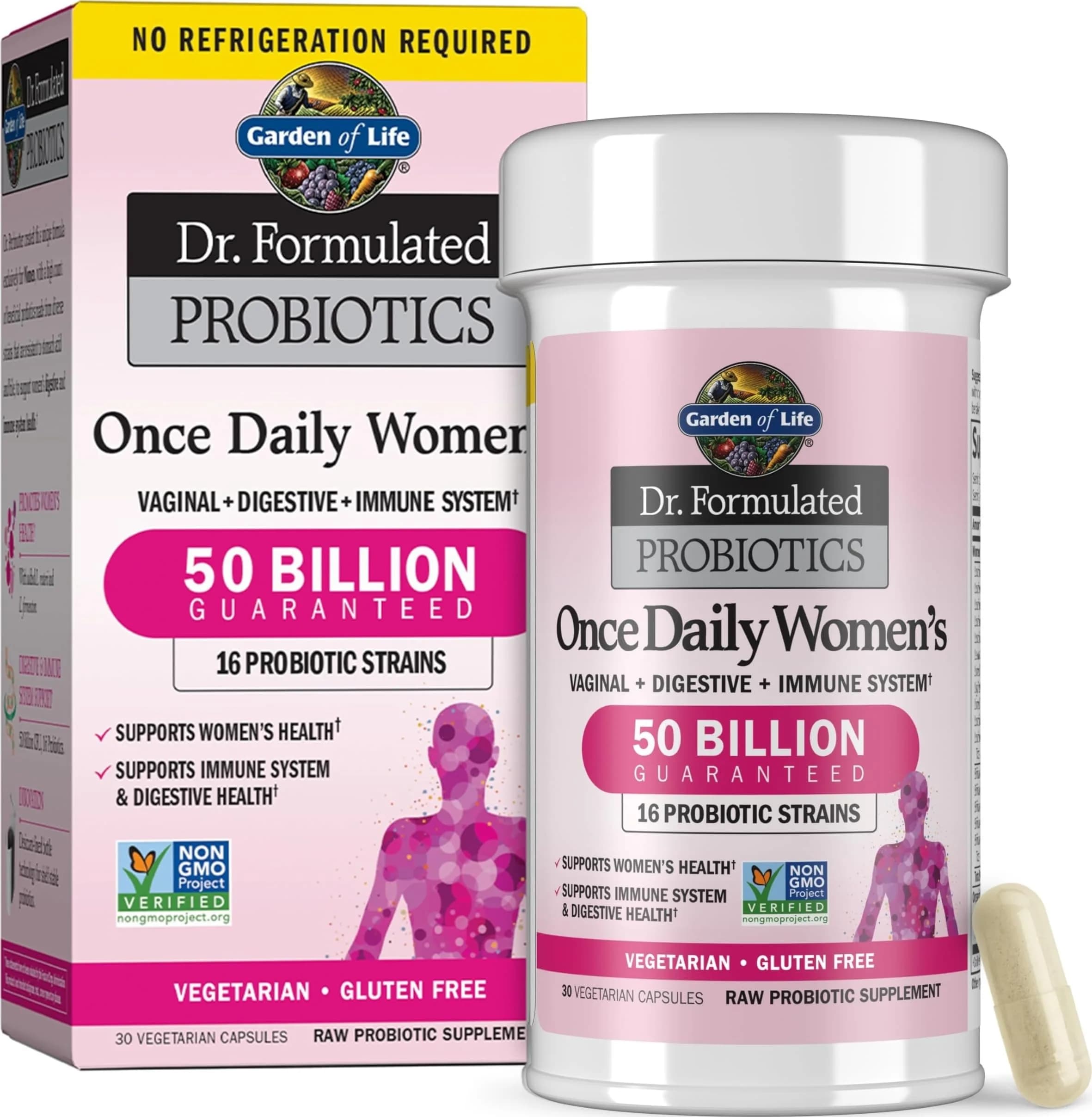 Garden of Life Dr. Formulated Probiotics for Women 50 Billion CFU 30 Capsules | Supports Digestive, Vaginal & Immune Health