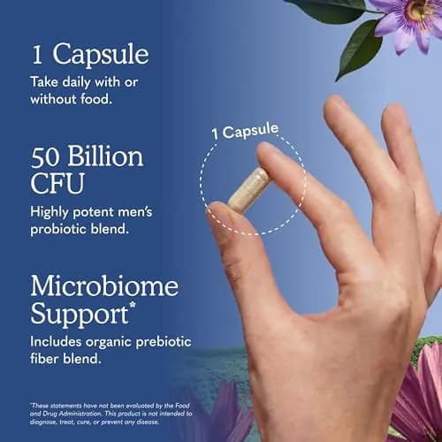 Garden of Life Probiotics for Men, Dr. Formulated 50 Billion CFU 15 Probiotics 30 Capsules | Digestive & Immune Support thumbnail 5