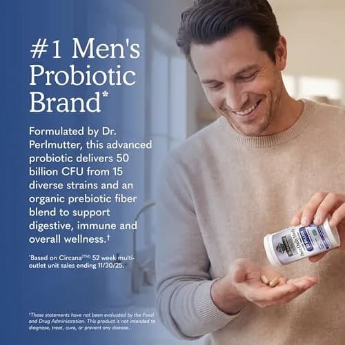 Garden of Life Probiotics for Men, Dr. Formulated 50 Billion CFU 15 Probiotics 30 Capsules | Digestive & Immune Support thumbnail 2