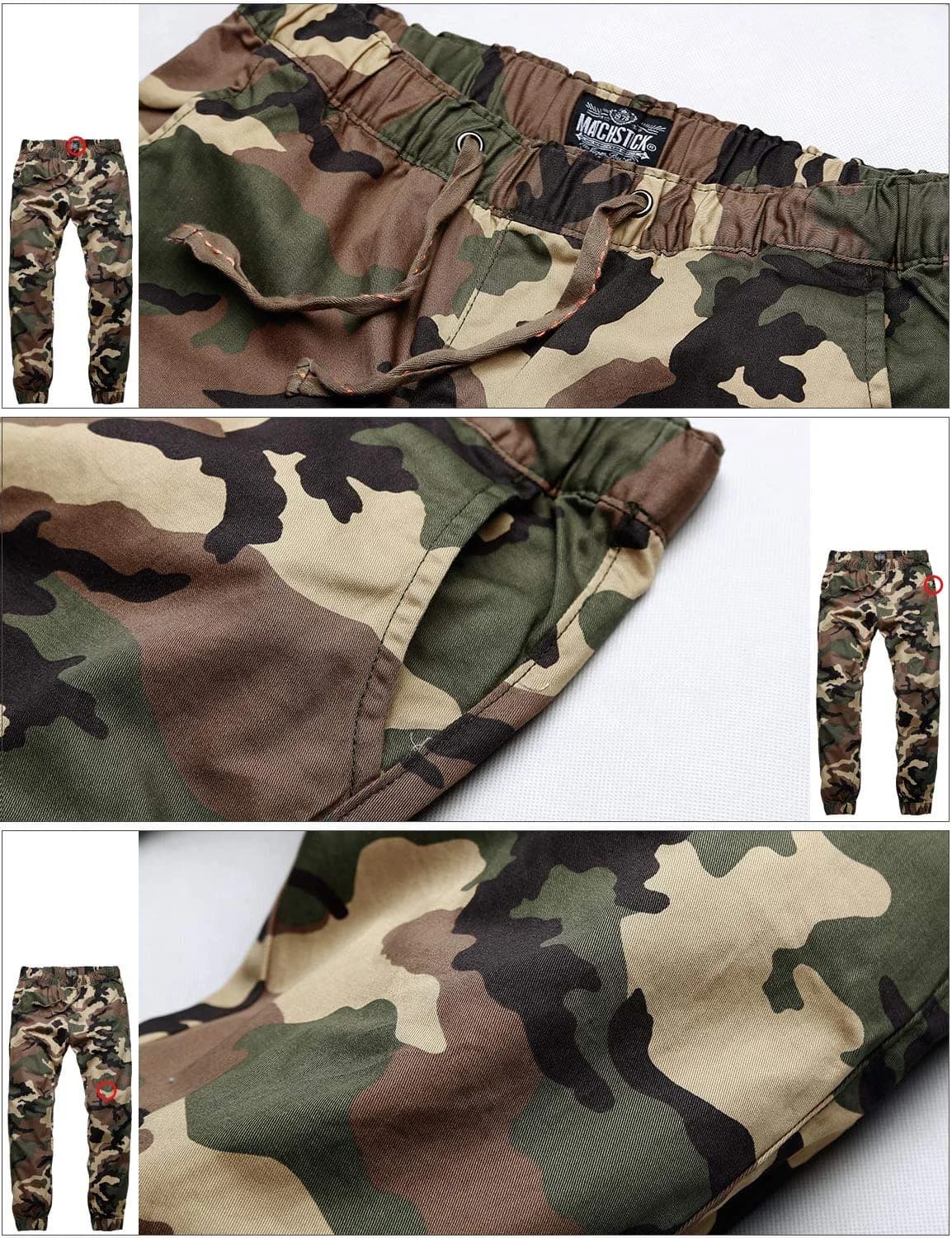 Match Men's Chino Jogger Pants, Khaki Max, 34 | Regular Fit, Cotton Comfort, Elastic Waist thumbnail 4
