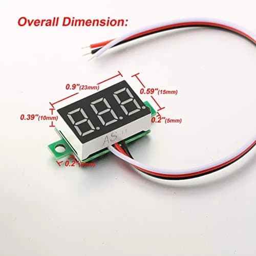 bayite Digital Volt Meter 0-30V | Calibratable, Bright Red LED Display, Reverse Polarity Protection thumbnail 6