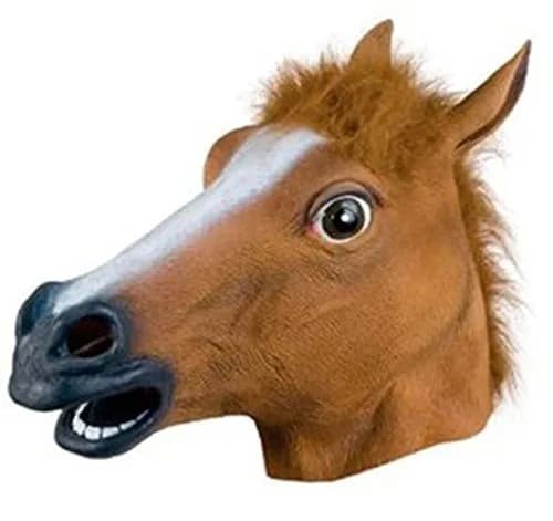 MIYAYA Halloween Horse Head Mask | Full Latex Head Mask for Parties thumbnail 1