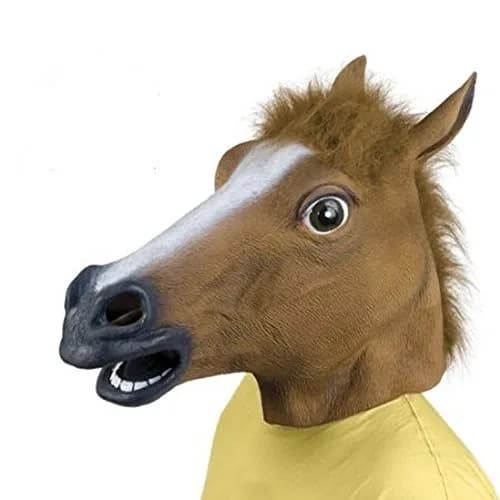 MIYAYA Halloween Horse Head Mask | Full Latex Head Mask for Parties thumbnail 2