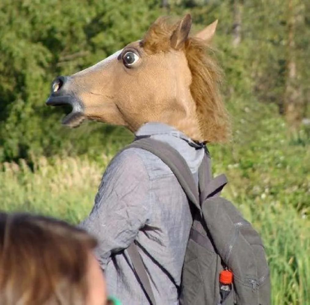 MIYAYA Halloween Horse Head Mask | Full Latex Head Mask for Parties - view 3