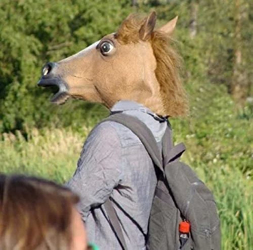MIYAYA Halloween Horse Head Mask | Full Latex Head Mask for Parties thumbnail 3