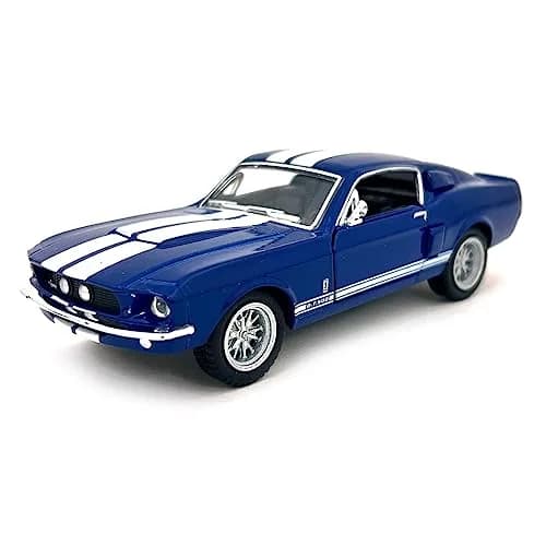 KiNSMART 1967 Ford Shelby Mustang GT500 1:38 Scale Die Cast Model Toy (Blue) | Realistic Miniature Car thumbnail 1
