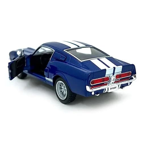 KiNSMART 1967 Ford Shelby Mustang GT500 1:38 Scale Die Cast Model Toy (Blue) | Realistic Miniature Car thumbnail 3