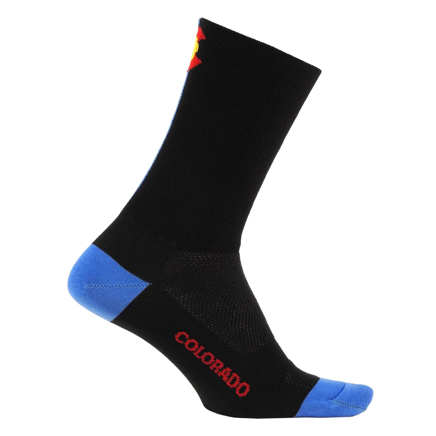 DEFEET Aireator 5" Cycling Socks Colorado Flag S | Breathable, Lightweight, USA-made thumbnail 2