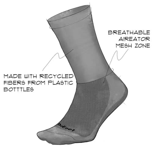 DEFEET Aireator 5" Cycling Socks Colorado Flag XL | Breathable, Moisture-Wicking, USA-Made thumbnail 3