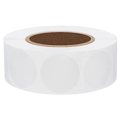 HYBSK 1000pcs Clear Circle Stickers 1 inch | Transparent Labels for Sealing & Crafts thumbnail 3