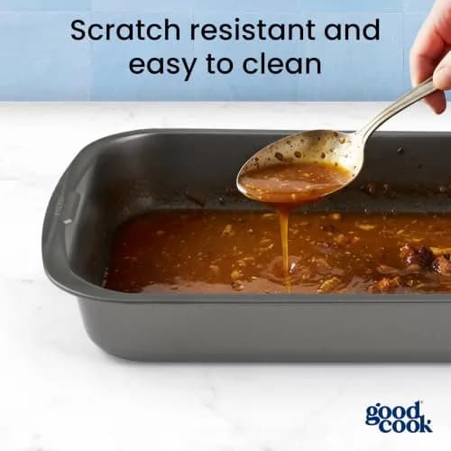 GoodCook Roast Pan with Rack 15 x 11-Inch | Nonstick Heavy-Gauge Aluminum, Gray thumbnail 6
