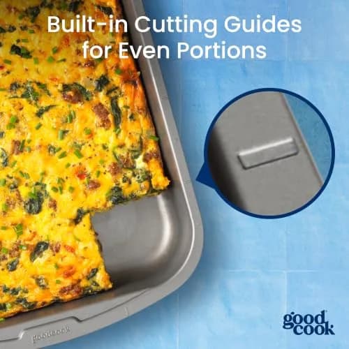 GoodCook Roast Pan with Rack 15 x 11-Inch | Nonstick Heavy-Gauge Aluminum, Gray thumbnail 9