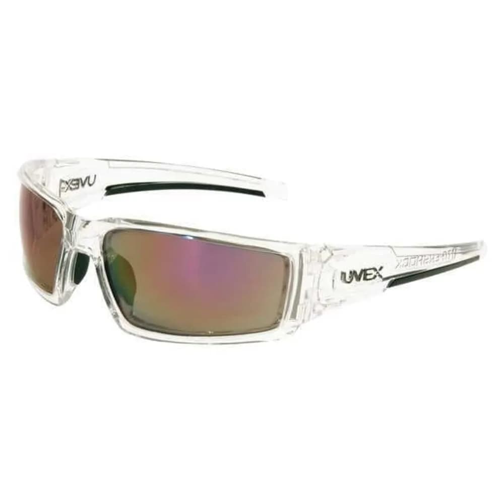 Honeywell Hypershock Safety Glasses Clear Frame Red Mirror Lens | ANSI Z87.1-2015 Impact Resistant - main product image