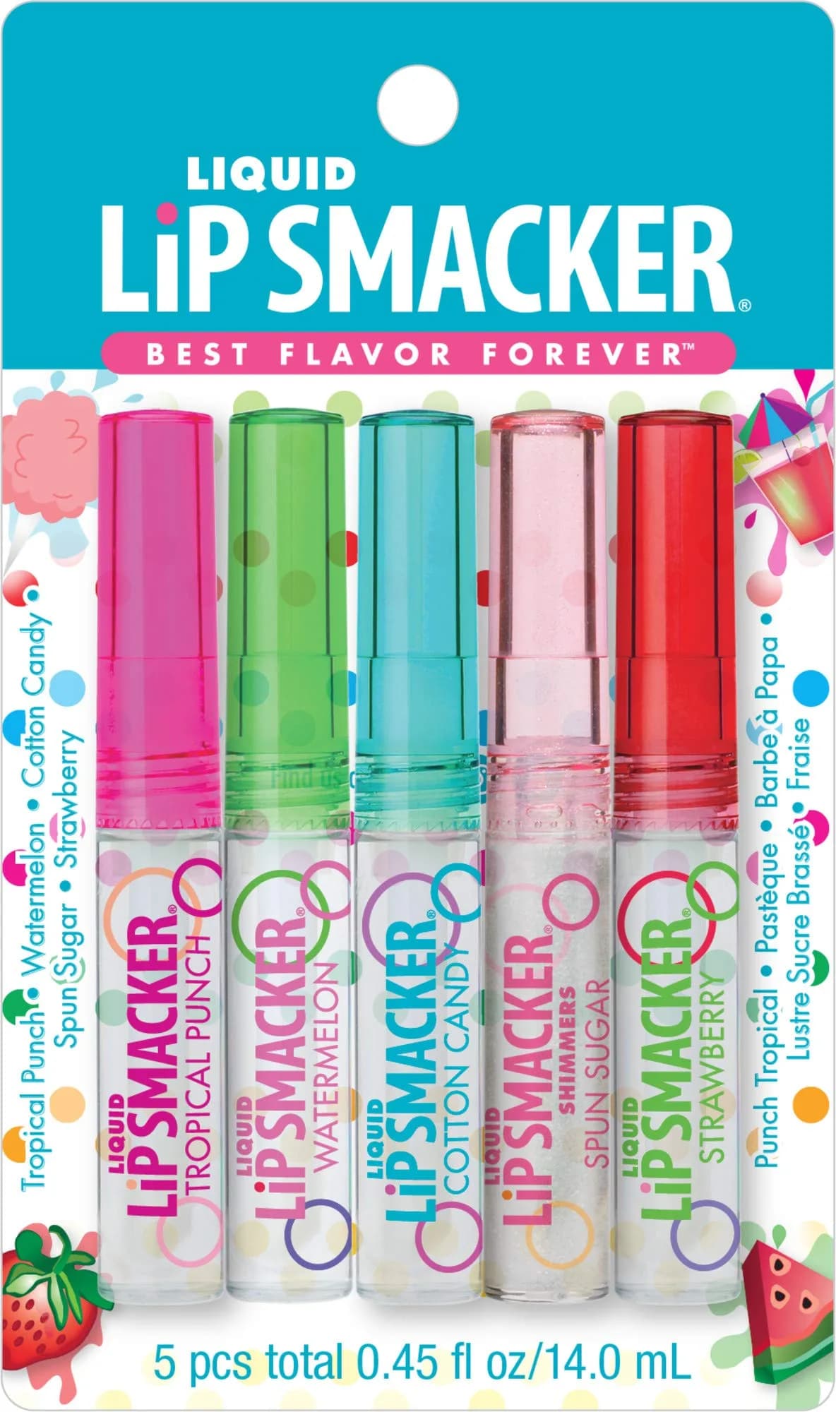Lip Smacker Liquid Lip Gloss Friendship Pack, 5 Count | Glossy Finish, Hydrating Formula — Friendship