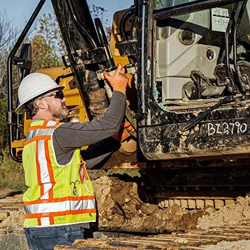 Radians SV55 Class 2 Heavy Woven Two Tone Engineer Vest with Padded Neck | Extra Cargo Support in Green, 3X-Large thumbnail 8