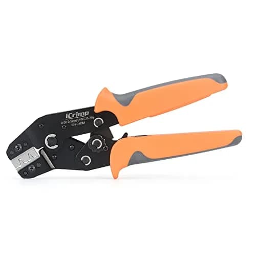 IWISS SN-01BM Crimping Tool for Dupont XH2.0/2.54/3.96mm Terminals, AWG 28-20 (0.08-0.5mm2) | Ratchet Crimper for JST, Molex, Servo Connectors thumbnail 1