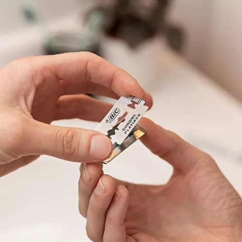 BIC Chrome Platinum Double Edge Safety Razor Blades 100 Pack | Sharp, Corrosion-Resistant, Individually Wrapped thumbnail 5