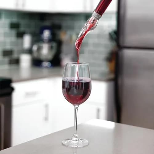 Host Tilt Wine Aerator Pour Spout | Adjustable Bottle Pourer with Stand, Gray, 1 thumbnail 4