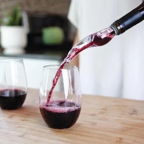 Host Tilt Wine Aerator Pour Spout | Adjustable Bottle Pourer with Stand, Gray, 1 thumbnail 5