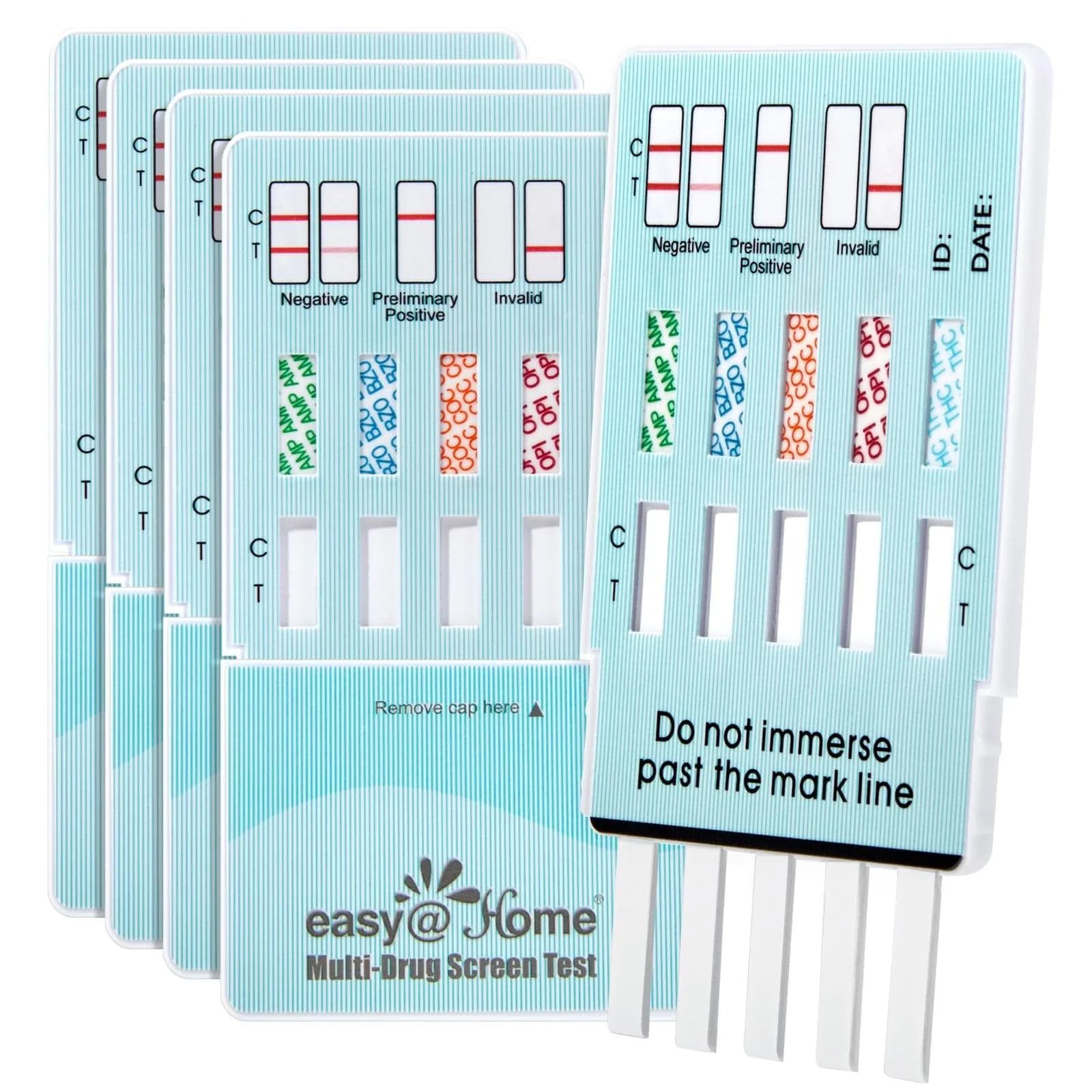 Easy@Home 5 Panel Urine Drug Test Kit | Detects THC, Cocaine, Opiates, AMP, BZO