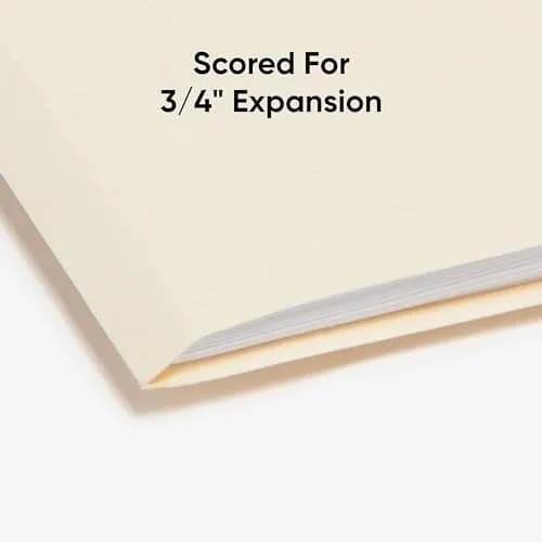 SMEAD File Folders Letter Sized 1/3-Cut Tab Assorted Positions 100 Pack | Durable Manila Office Folders thumbnail 6