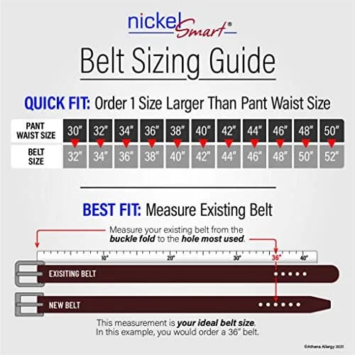 Nickel Smart Roan Mountain Brown Leather Belt - Distressed 42" | Nickel Free Full Grain Leather thumbnail 6